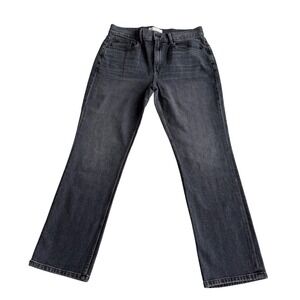 Lafayette‎ 148 Reeve USA Made Washed Grey High Rise Straight Leg Jeans 30 waist